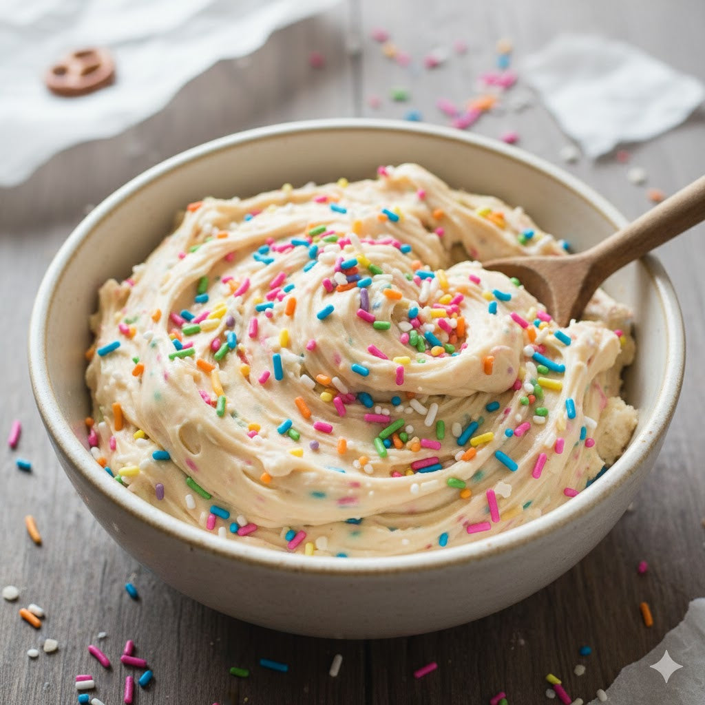 COMING SOON! - Kelly's Famous Edible Cookie Dough - 10oz - Cake Batter Confetti