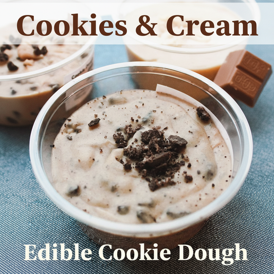 Cookies & Cream Cookie Dough with text